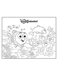 Bubbles and Friends Coloring Sheet