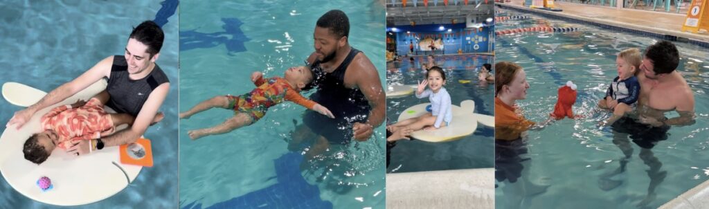 Your baby’s first swim lesson isn’t about perfect strokes or nailing their water safety skills. It’s about trying something new together, being brave, having fun, and creating memories you’ll treasure. 